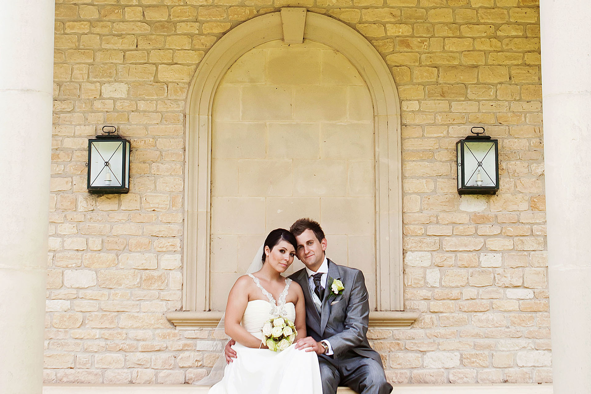 bride and groom portrait captured by micro wedding photographer Alison Edwards Photography
