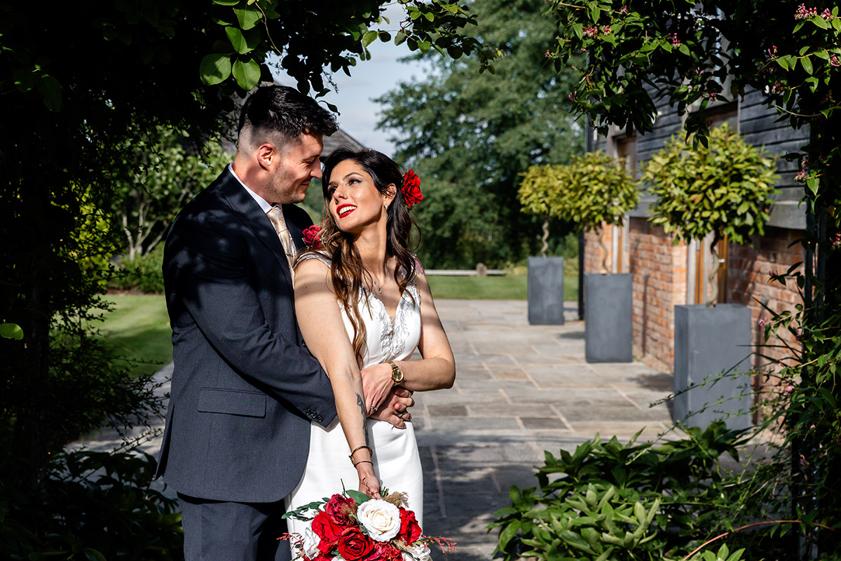 bride and groom portrait for a small wedding photography package in Nottingham